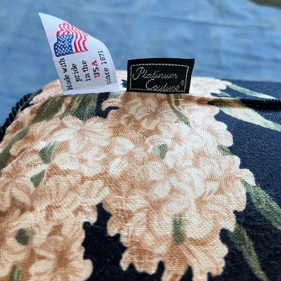 Vintage Chinoiserie Floral Neckroll Throw Pillow - Picture 7 of 7